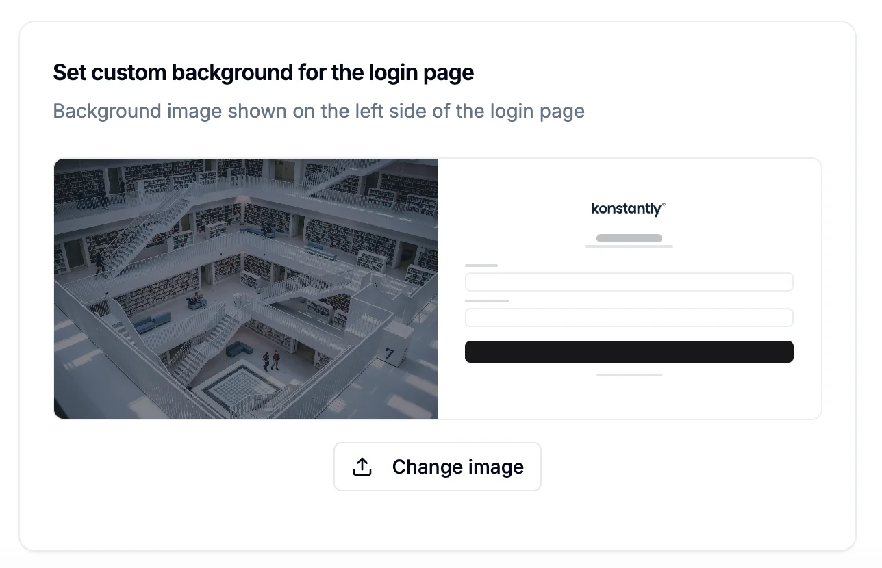 Set custom background for the login page