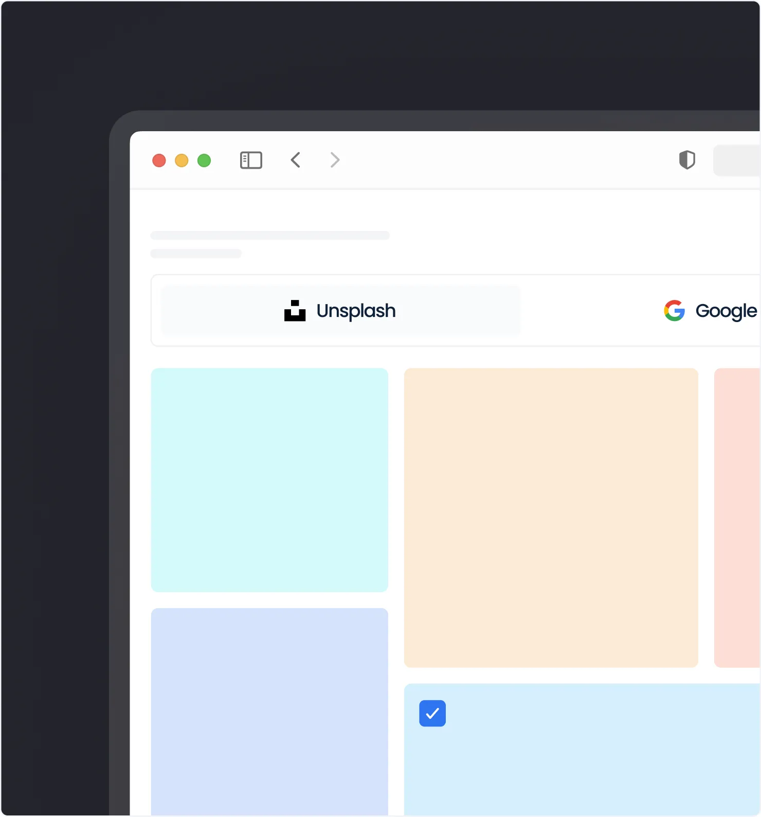 Media library with organized assets