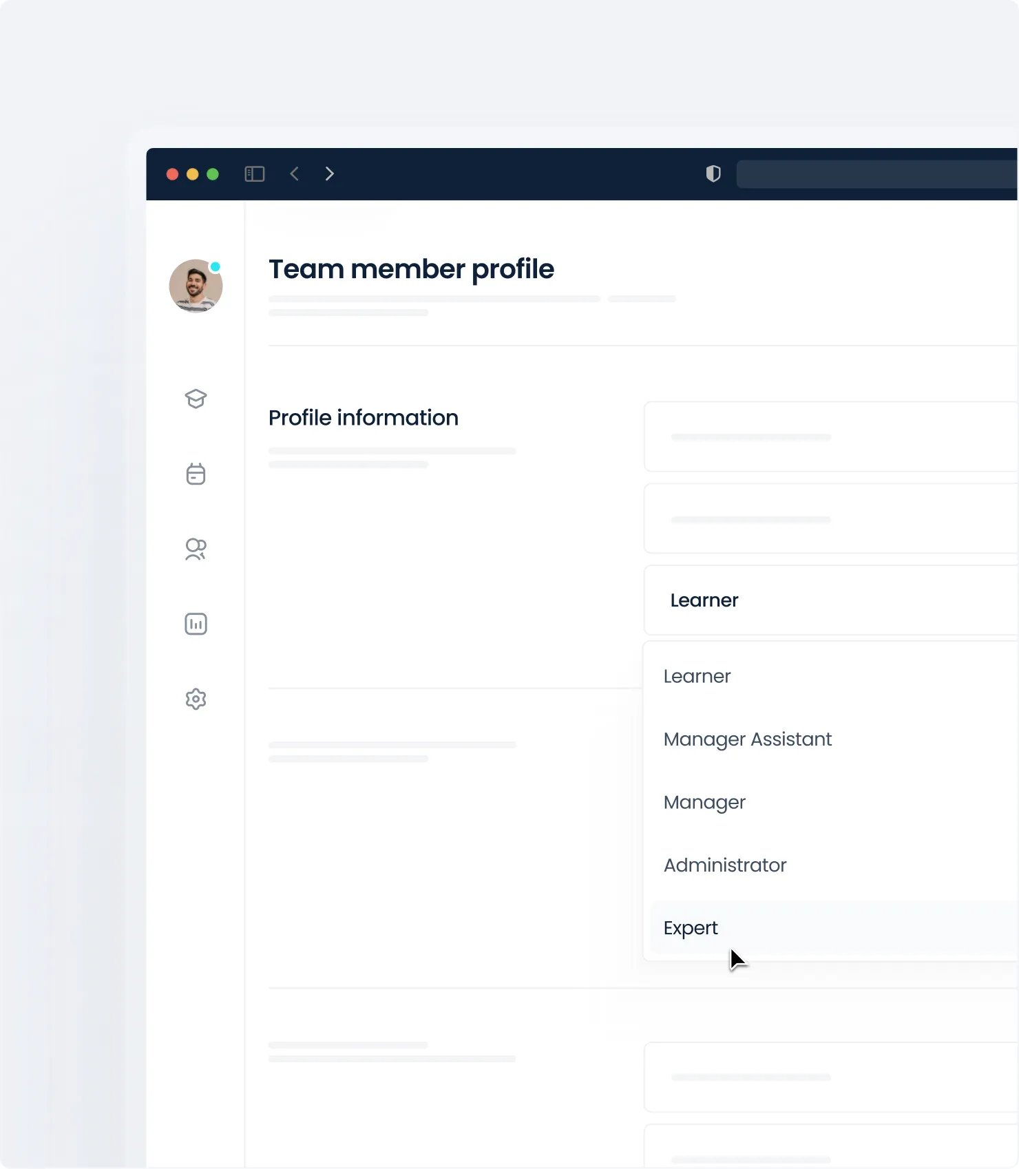 Roles and permissions configuration
