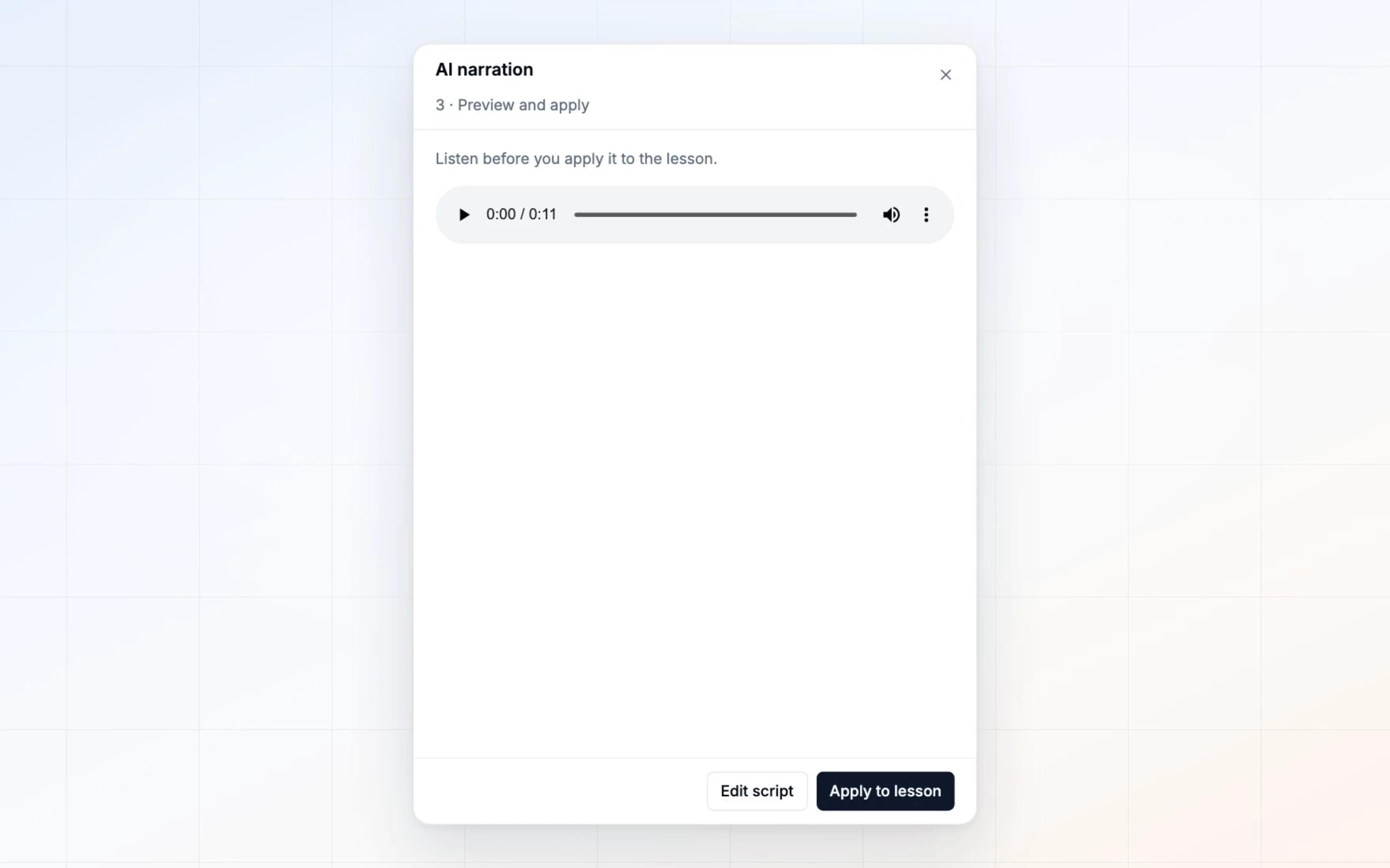 AI Narration for Video Lessons